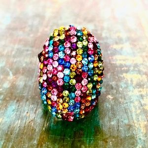 Vibrant Multi Color Oval Stretch Ring SOLD OUT
